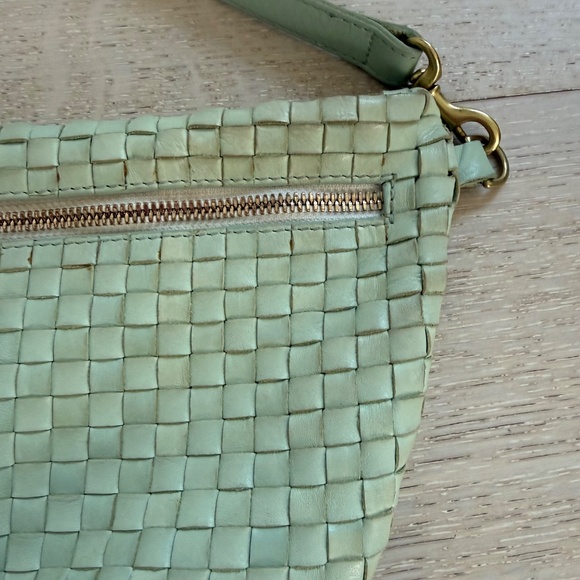 Clare V Grande Fanny Woven Checker Bag in Mist - Picture 4 of 6